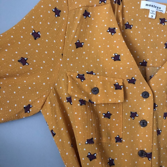 Mustard Fox Knee Length Dress - Picture 3 of 4